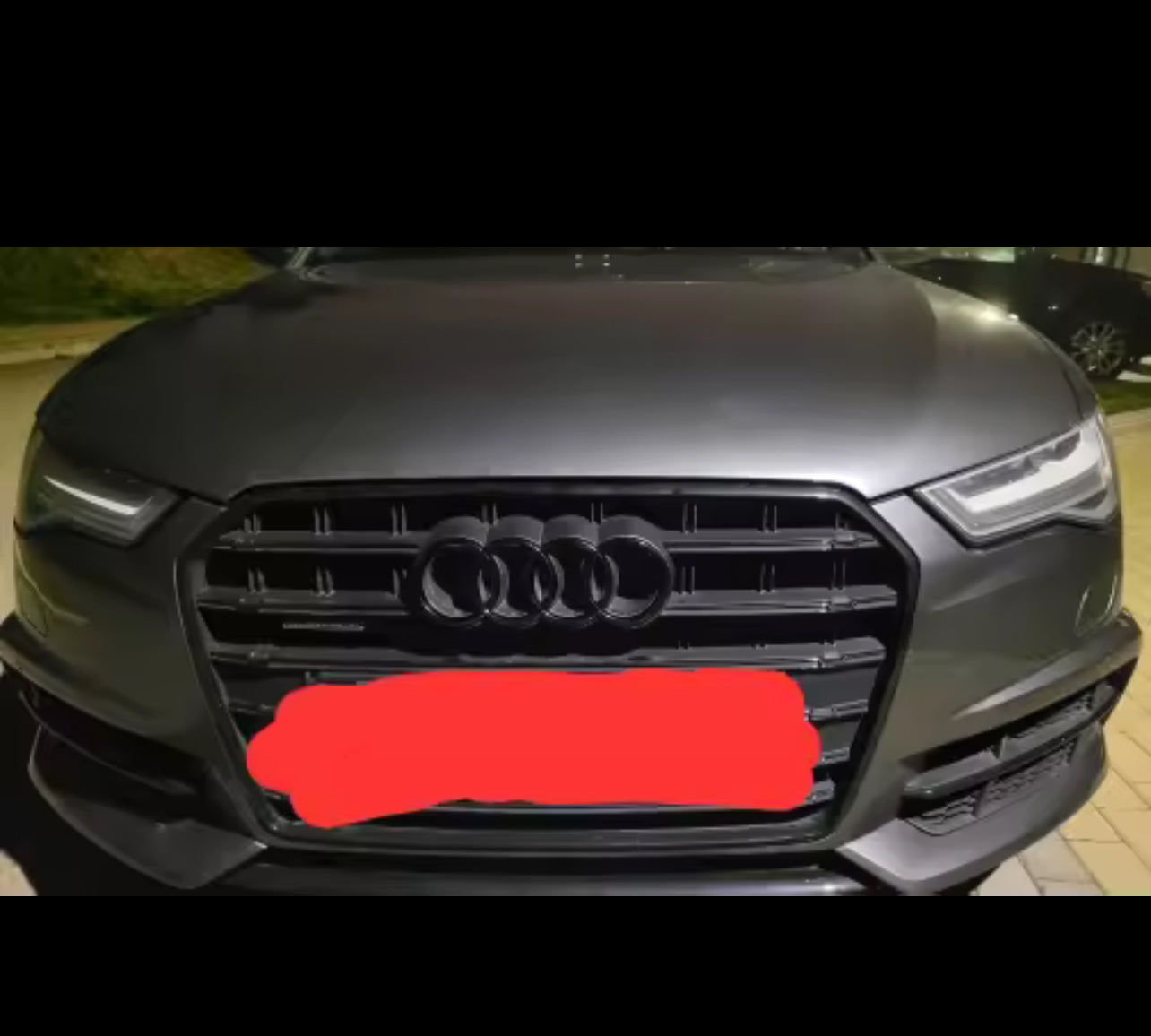 Audi Black Logo Front & Rear - Premium Emblem
