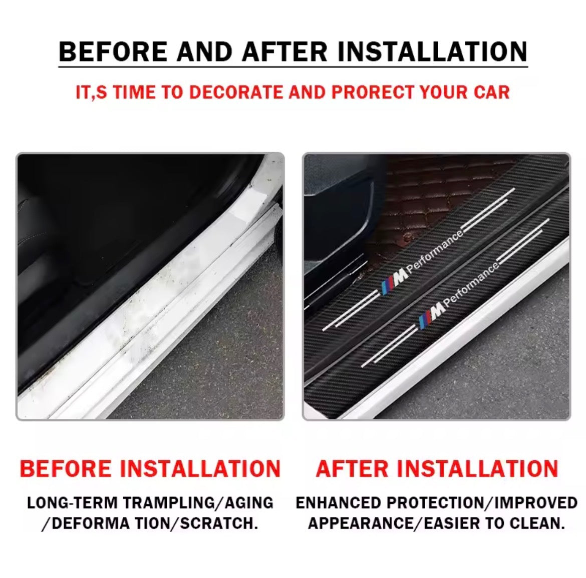 BMW Carbon Fiber Door Sill Protectors - M Performance